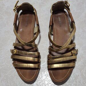 MIU MIU Gold Flat Sandals